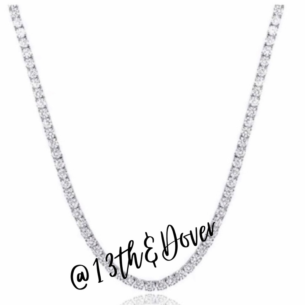 18k Tennis Necklace - Picture 6 of 16